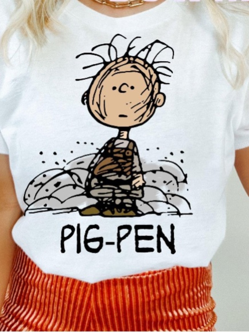 Pig-Pen Peanuts Character Custom Made Graphic Tee